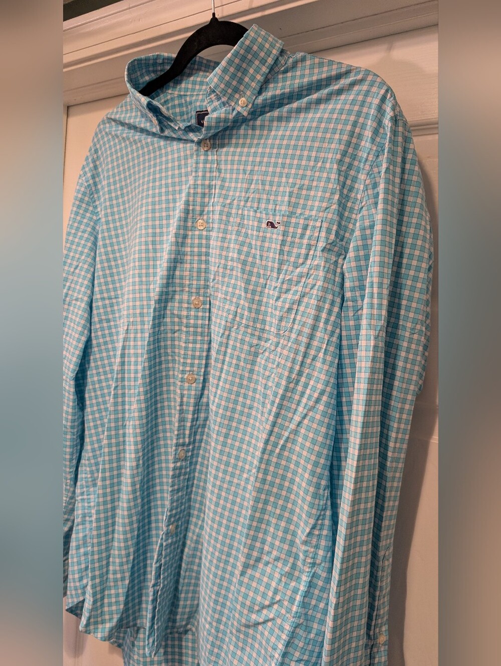 Vineyard Vines Performance Men's Light Blue Teal Classic Fit Tucker Shirt Large - Picture 11 of 15